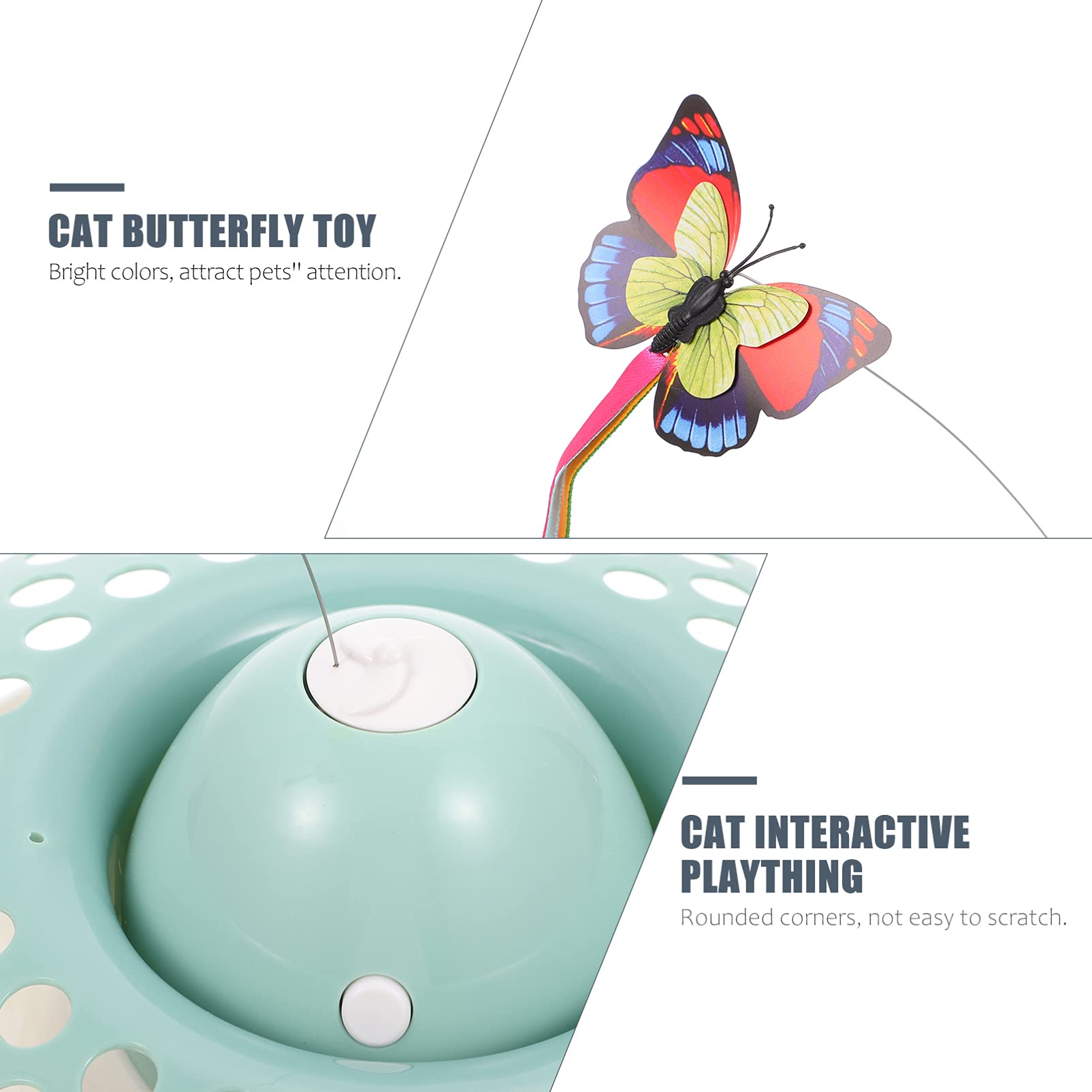 POPETPOP Juguete Giratorio Eléctrico para Gatos Juguete Interactivo para Gatos para Suministros para Mascotas de Simulación