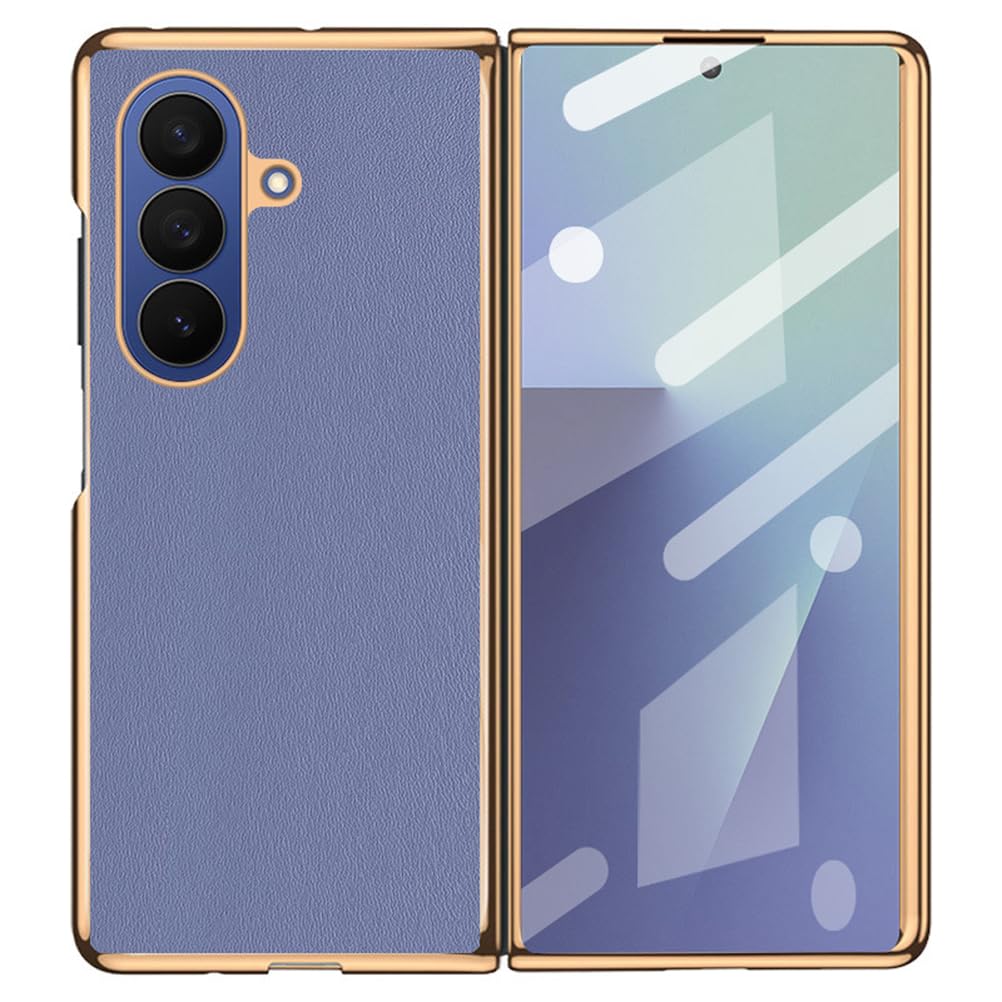 Coque Samsung Galaxy Z Fold 7 anti-rayure avec verre écran intégré bleu marine