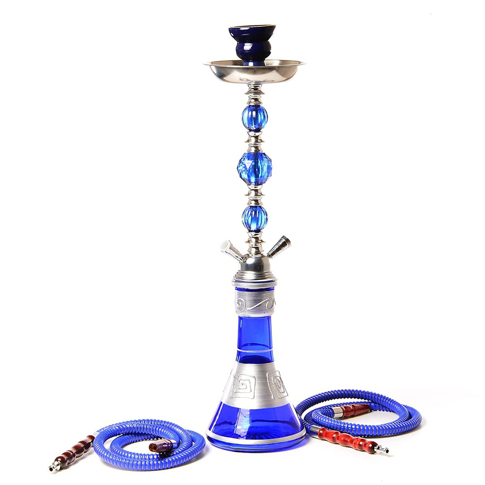 Juego De Cachimba, Juego De Cachimba De Tubo Doble Olla Decorativa De Vidrio Para Cachimba,Con 2 Mangueras De Y Kit De Cachimba, Adecuado Para Fiestas E