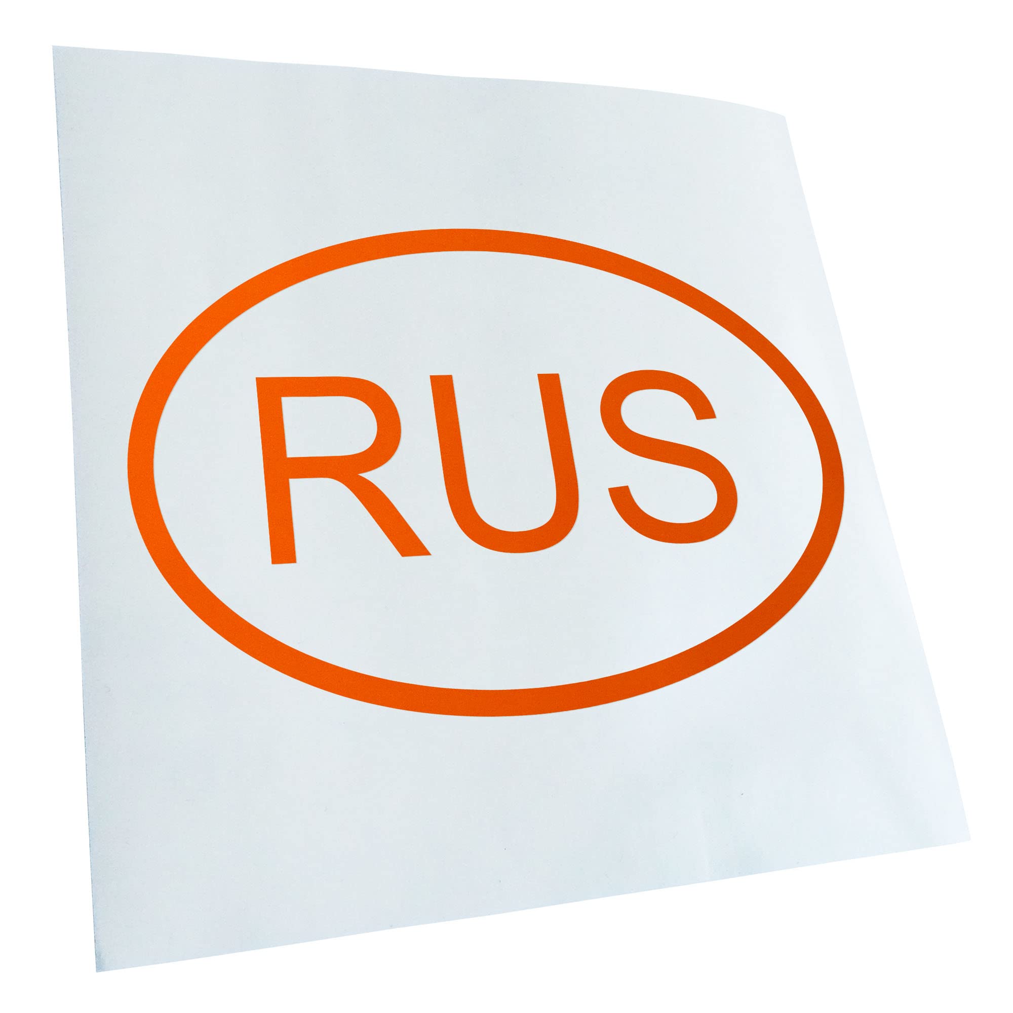 Kiwistar - Car Sticker - Orange - 50 x 33 cm Russia RUS - Rear Window Car Sticker Weatherproof for Car Truck Moped Truck - Sticker Exterior Self-Adhesive Tuning Accessories for Window Vehicle Window