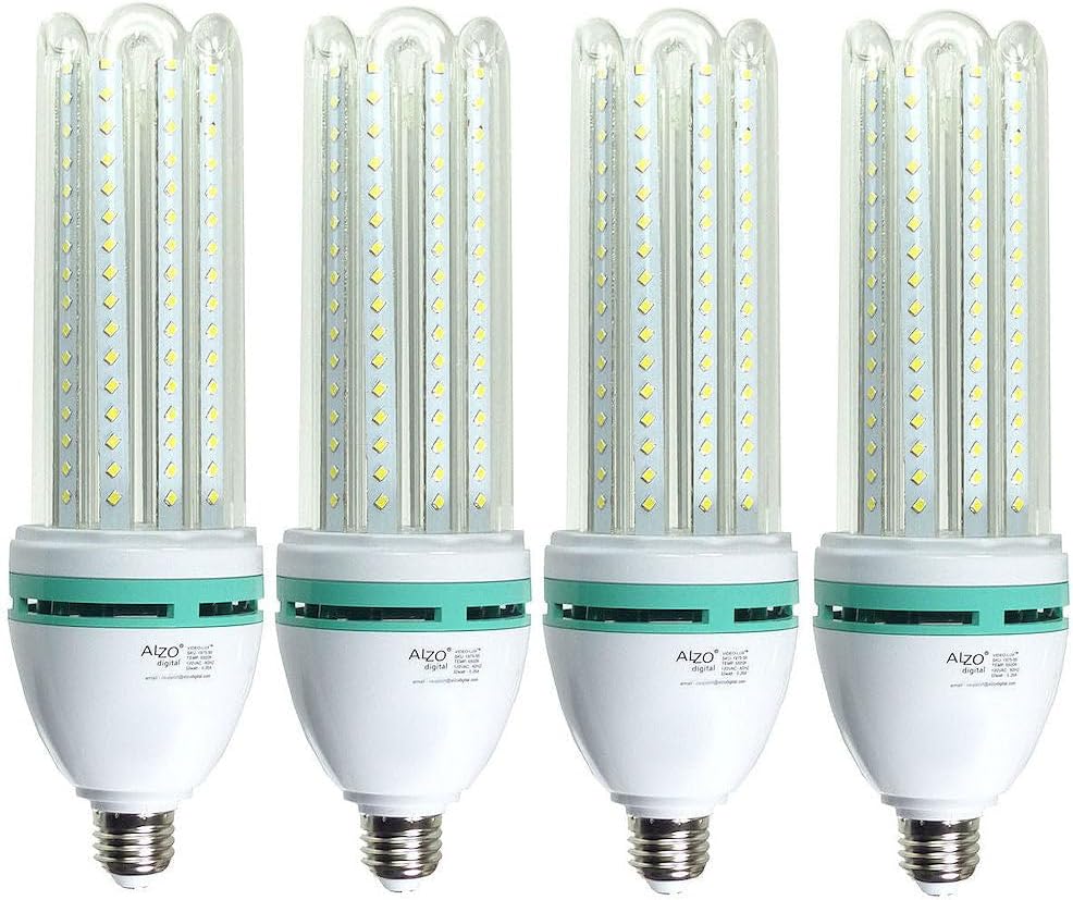 ALZO 32W (300W) Lumens: 3200, LED Bulb, Color Temp: 5500K Daylight, 120V, Pack of 4