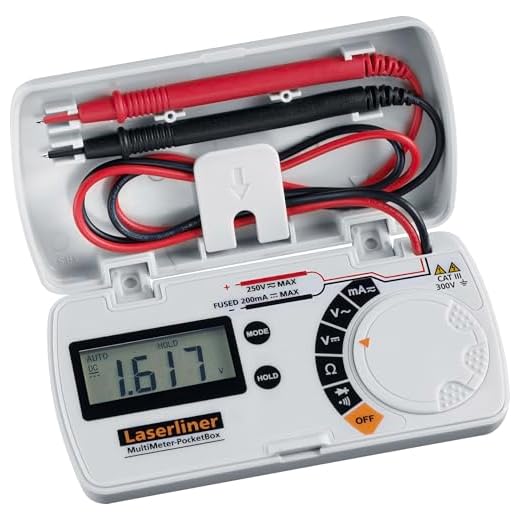 Laserliner Digital-Multimeter, PocketBox,schnelle und exakte Messungen von AC/DC-Spannung, Strom & Widerstand, Diodentest, Hold-Funktion & gut ablesbares Display