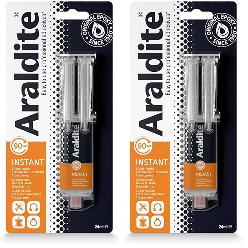 Image of Araldite ARL400012 Instant Epoxy Syringe 24ml (Pack of 2)