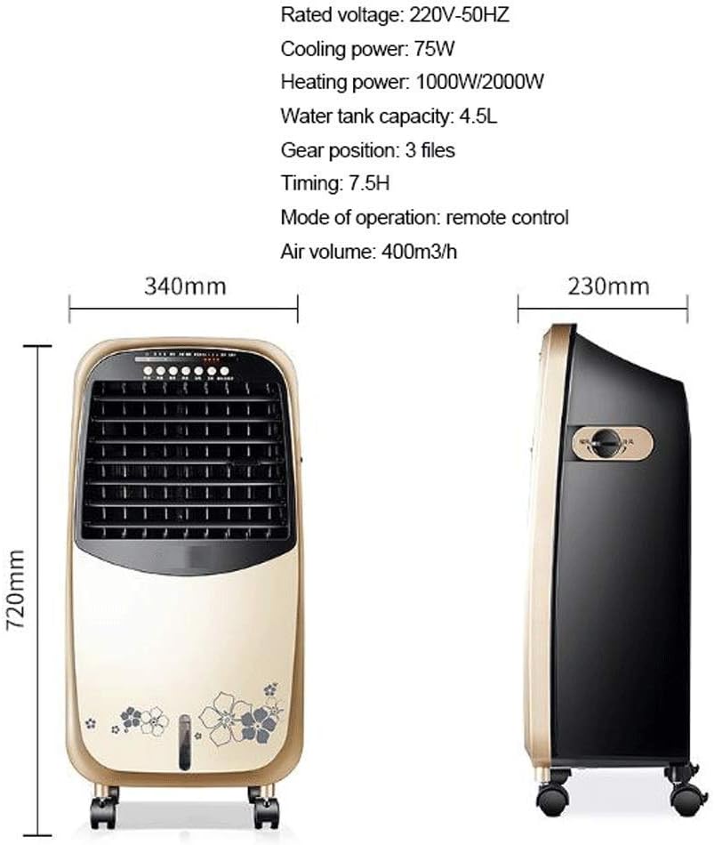 Air Cooler for Home Office Evapative Coolers Air Cooler Commercial Air Conditioning Fan Single Cold Type Household Mobile Small Air Conditioner (Color : Size :)