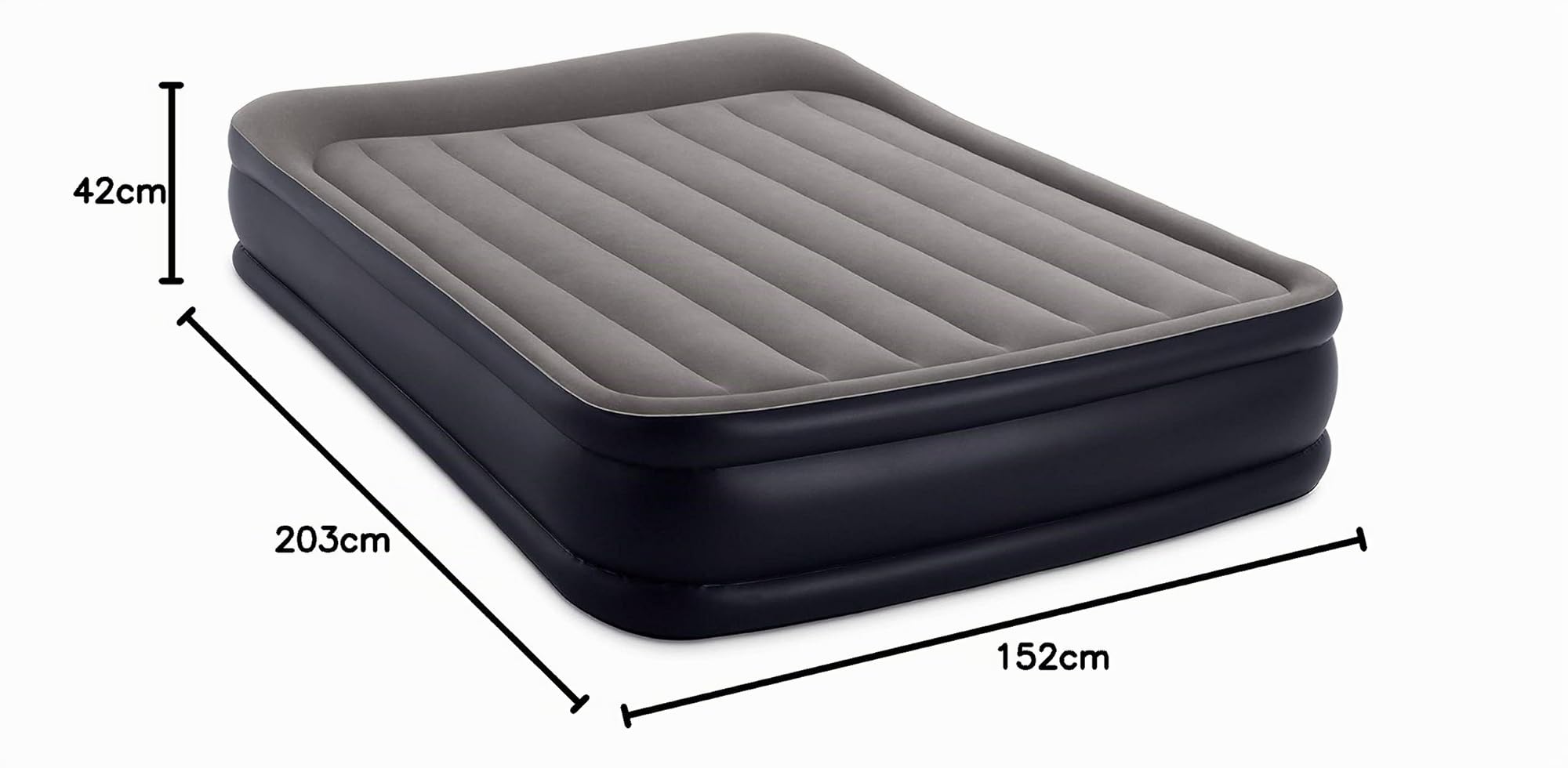 Intex 64136 - Colchón Hinchable Dura-Beam Standard Deluxe Pillow 152 x 203 x 42 cm