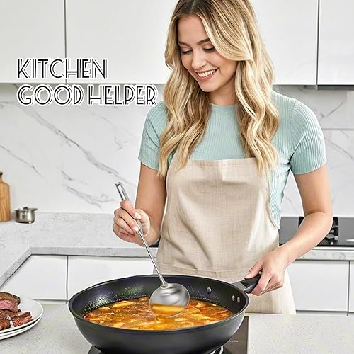 Miniatura 7 de Juego de utensilios de cocina de acero inoxidable 304, 11 herramientas de cocina de metal, triturador, tenedor, cuchara sólida, cuchara ranurada,