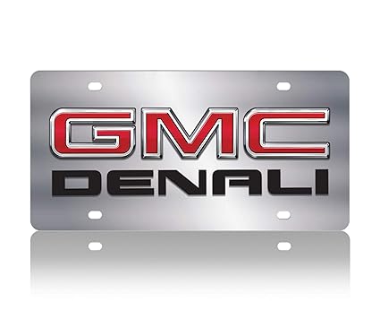 Eurosport Daytona- Compatible with -, GMC Denali Stainless Steel License Plate
