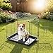 DUMOS Dog Crate, 24 Inch Small Single Door Dog Cage with Plastic Leak-Proof Pan Tray, Folding Metal Wire Pet Kennel for Indoor, Outdoor, Travel
