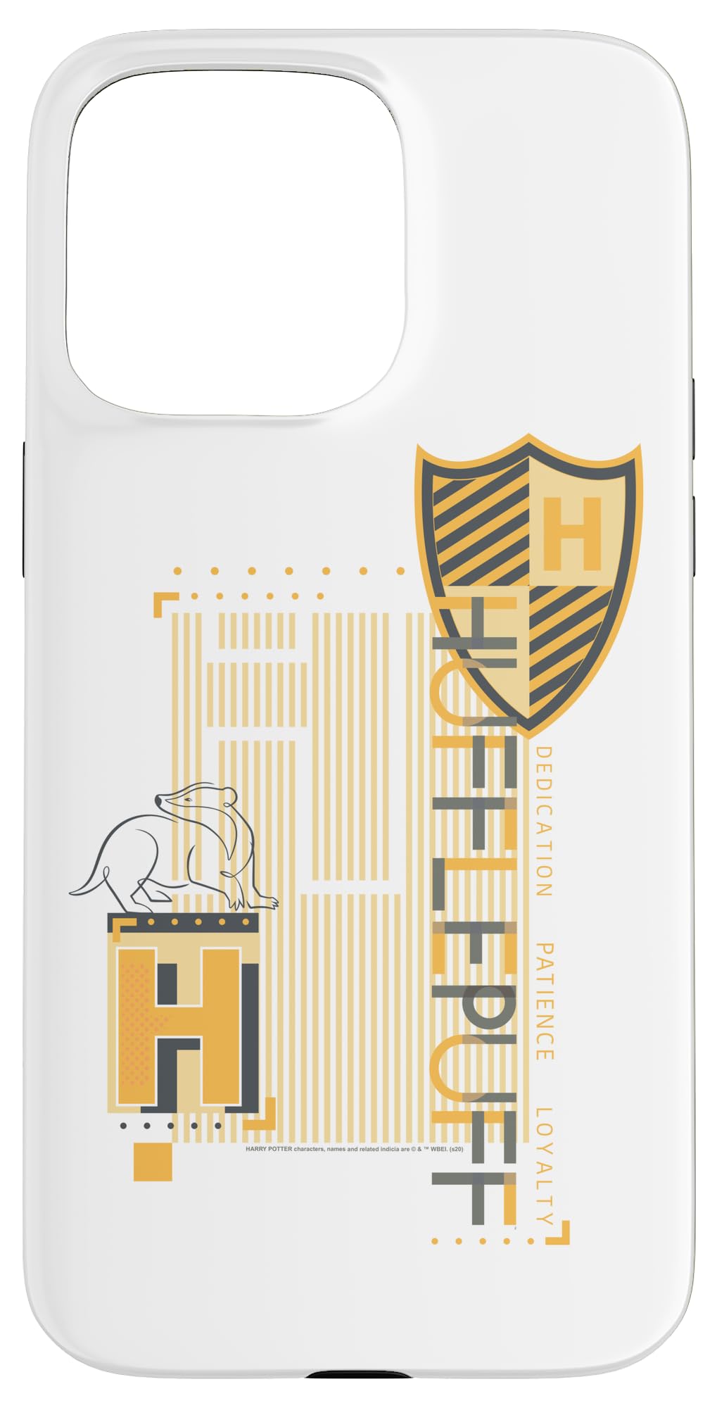 iPhone 15 Pro Max Harry Potter Hufflepuff Pattern Crest Case