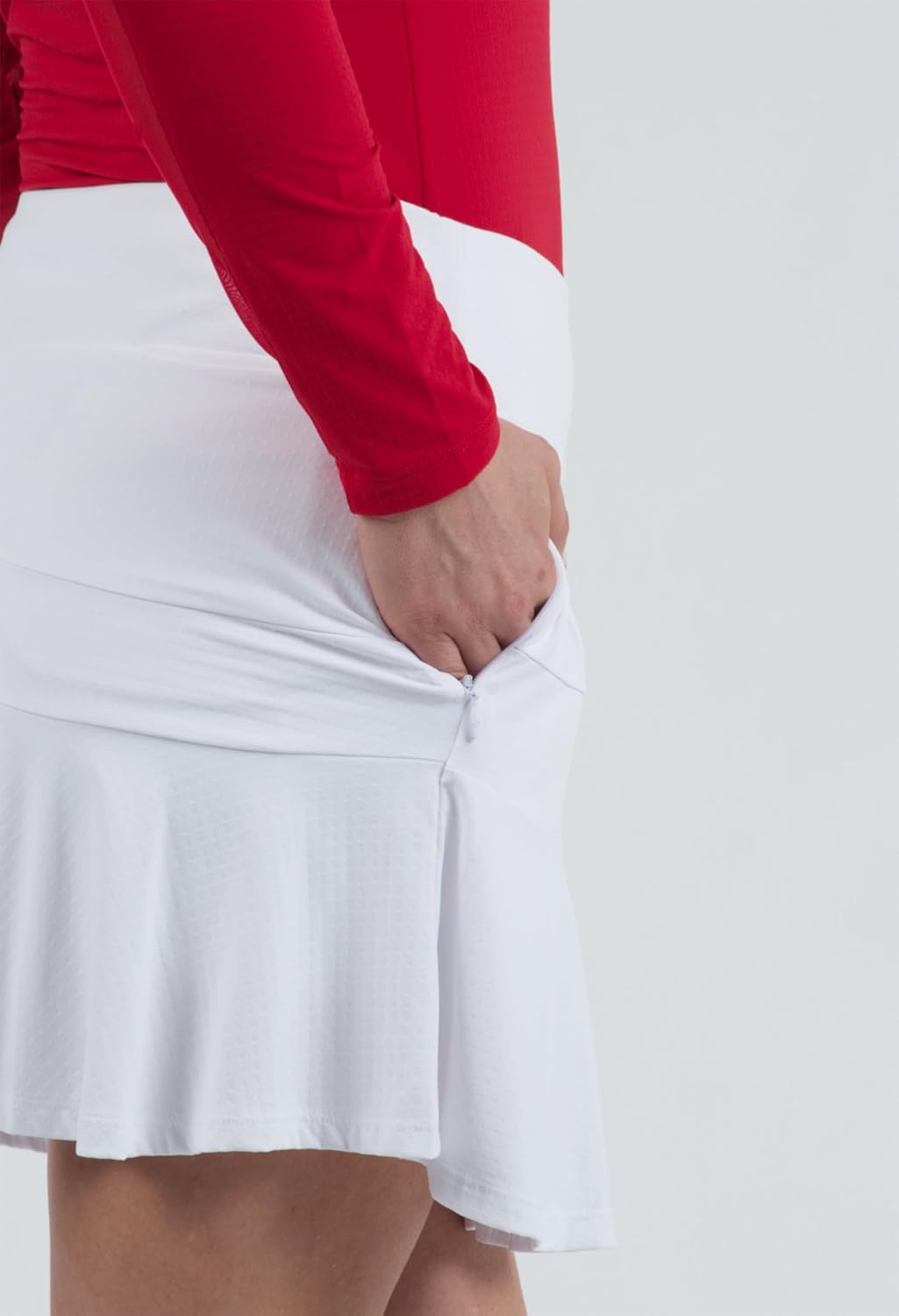 IBKUL Athleisure Wear Sun Protective UPF 50+ Icefil Cooling-Solid Flounce Skort-20000
