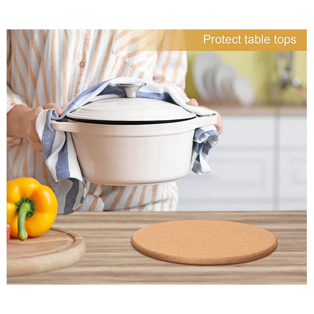 Paquete de 16 Posavasos de Corcho Grueso salvamanteles de Corcho para Platos Calientes y ollas Calientes, Resistentes al, multifuncionales, Almohadillas Calientes