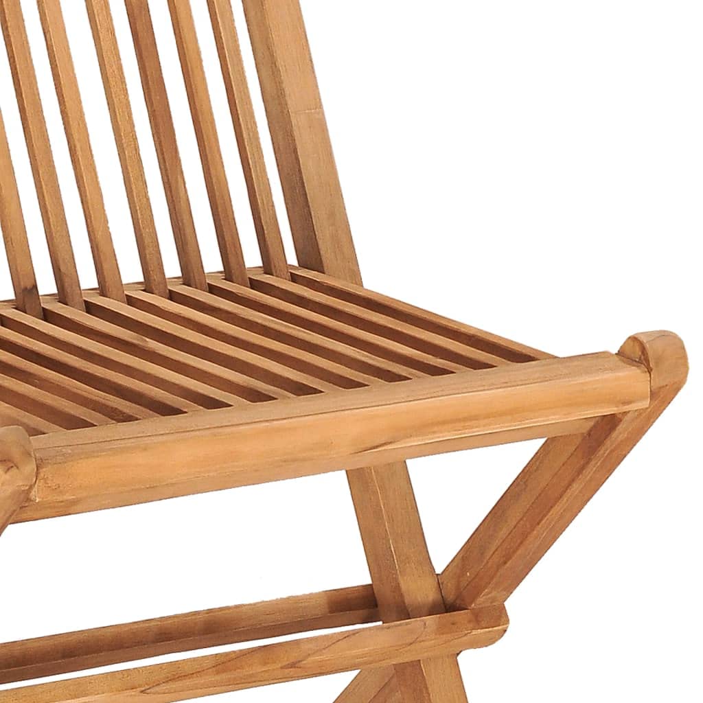 Tavolo e sedie in legno di teak pieghevole da giardino, 3 pezzi