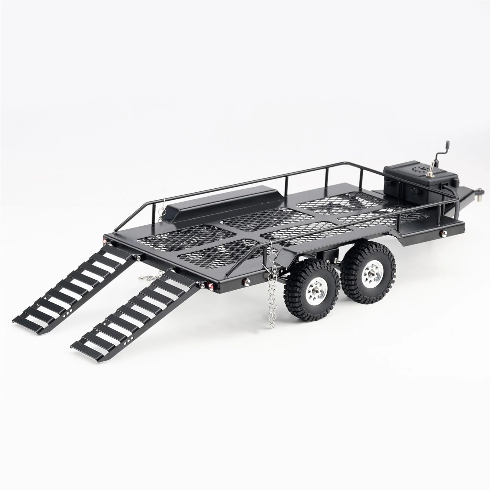 Remolque Metal con Luz para TRX4M FMS18 para Redcat Ascent18 1/18