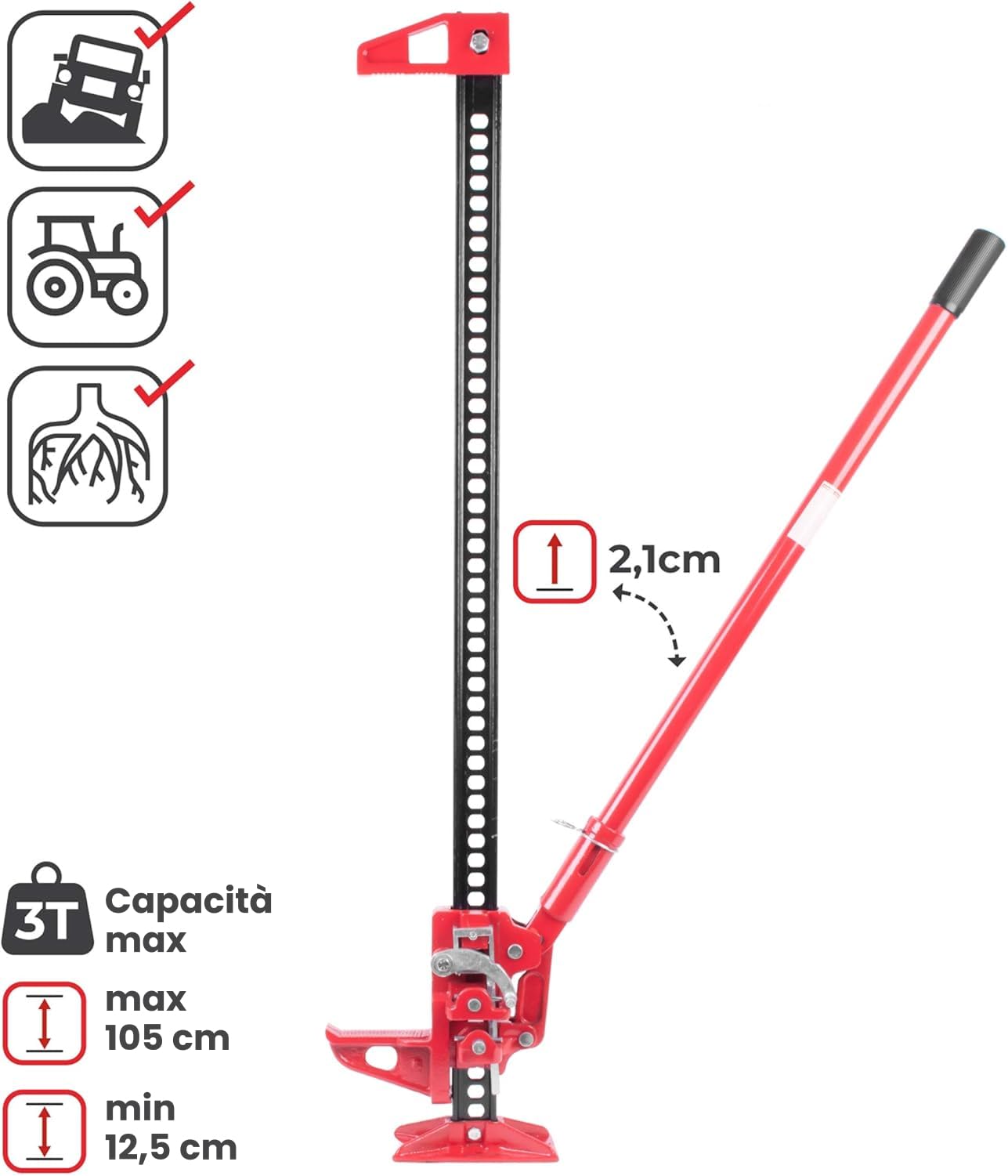 STREND PRO Farm Jack Hi-Lift Binda per Fuoristrada Sollevatore Universale a Cremagliera