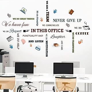 Colorful Inspirational Quotes Motivational Sayings Wall Sticker Office Wall Art Decor Office Quotes Decor for Women Peel Stick Wall Decals Stickers Vinyl Positive Sayings Spiritual Lettering Decal for Office Classroom Company Decor