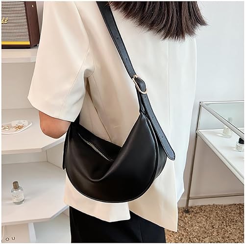 Miniatura 2 de Bolsos cruzados pequeños para mujer, bolso de hombro creciente, bolsa de bola de masa media luna, bolso diario para viajes, cuero vegano