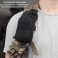 Vista 6 de Paquete de 2 bolsas de accesorios tácticos, accesorios de correa de hombro para mochila militar, bolsa táctica médica pequeña, paquete de cintura