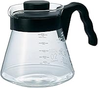 HARIO 700ml Open Handle Coffee Server - Heatproof Glass Carafe for V60 Pour Over Drippers
