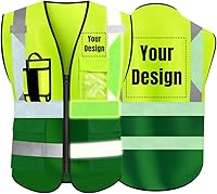 Vista 23 de YOWESHOP El chaleco reflectante de la seguridad de la alta visibilidad modifica el uniforme al aire libre del trabajo