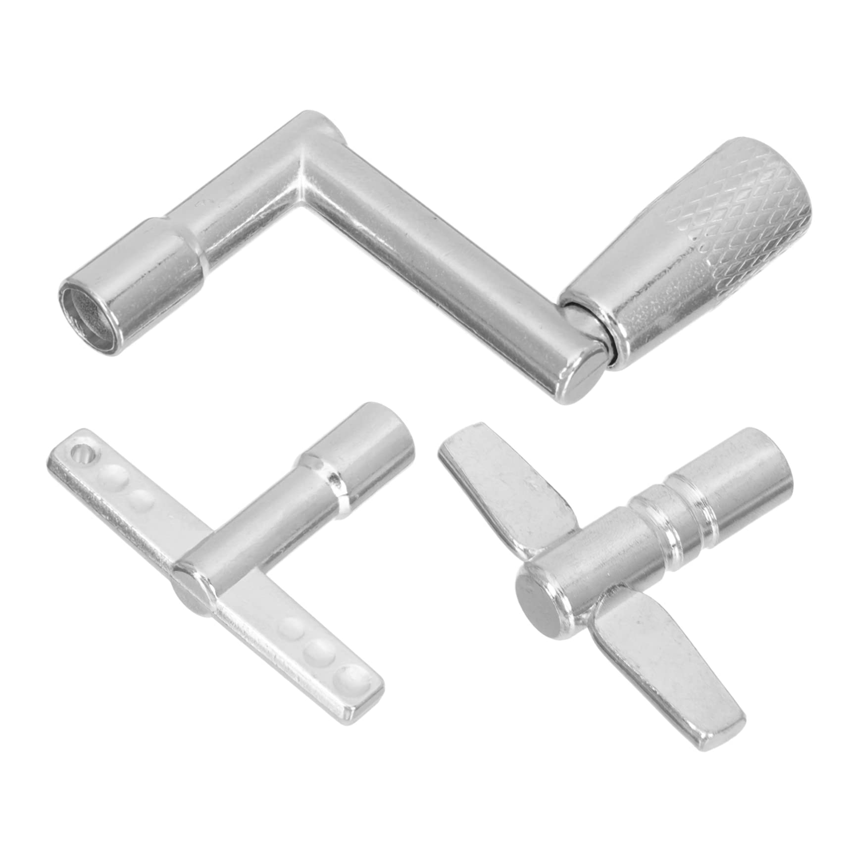 BESPORTBLE 3Pcs Drum Keys Set Drum Tuning Keys Percussion Drum Regulator Wrenches for Drum Set Adjustment Silver Finish Essential Drummer Accessories