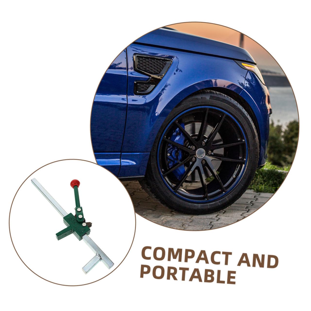 Ciieeo Strumento Per Pneumatici Attrezzo Portatile Per e Compatibile Pneumatici Per Auto e | Portatile e Compatto, per Riparazioni su Strada, Design Versatile per Diametri Maggiori