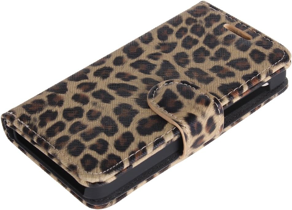 Miss Darcy New Luxury Leopard PU Leather Stand Leather Wallet Case Cover With Credit Card/ID Slots For Blackberry Z10 (Yellow)