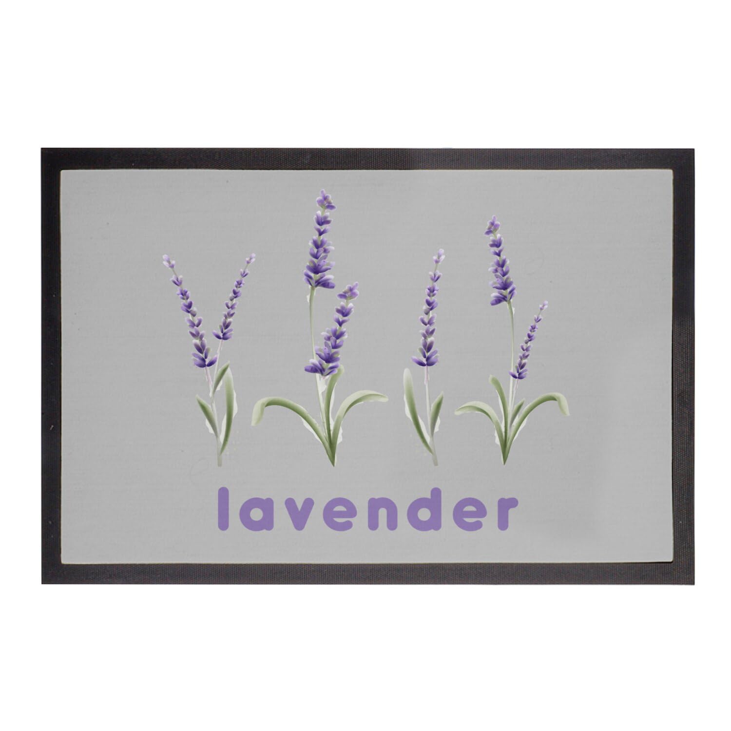 Paillasson gris design lavande 75x50 cm accueillant pour le salon