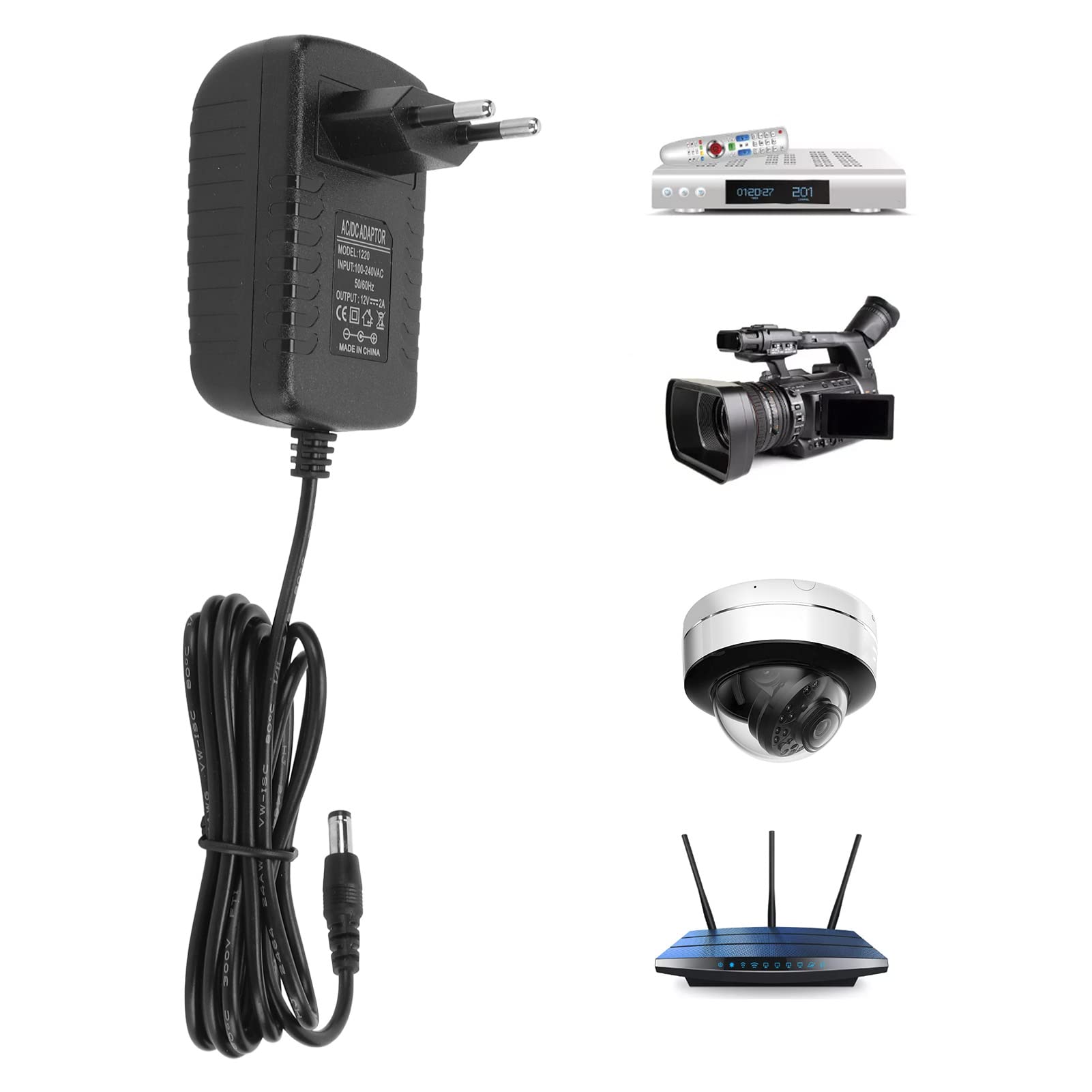 Alimentatore 12v 2000ma Cctv Alimentatore 12V 2000mA Per CCTV, Telecamere Sicurezza - Adattatore CA/DC Nuovo, Venditore USA Alimentatore CA/DC Sicurezza - Foto 5