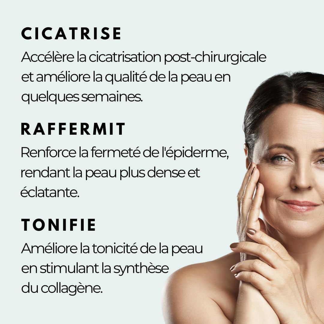 Oxyprolane® Dermic • Complément Alimentaire Anti-âge et Cicatrisant • Cure 1 mois / 60 gélules (2/j) • + 30% de synthèse du collagène en 3j • Fabriqué en France