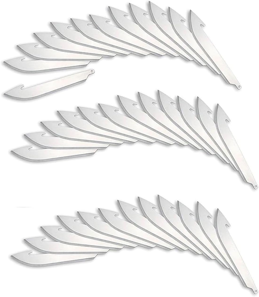 Outdoor Edge 3.5" RazorSafe Replacement Drop-Point Knife Blades, 36 Piece Value Pack