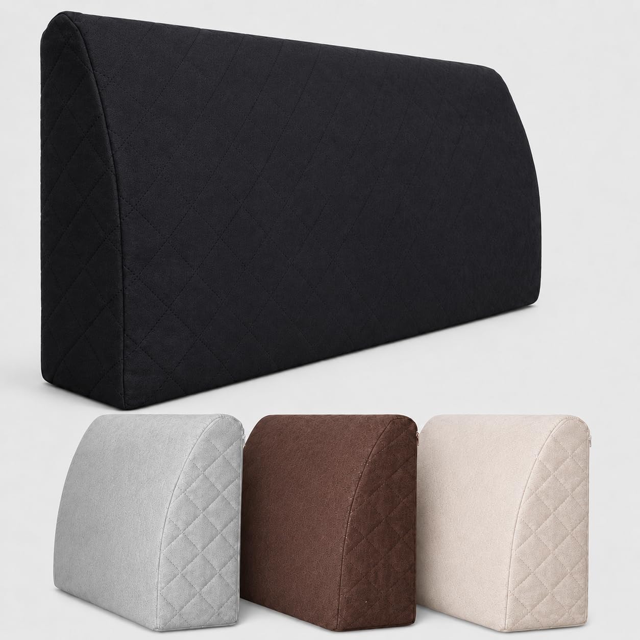 Rückenlehne 90x45 cm, Anthrazit | Komfortables Rückenkissen für Bett, Sofa oder Palettenmöbel, Vielseitiges Rückenstützkissen, Abnehmbarer Bezug