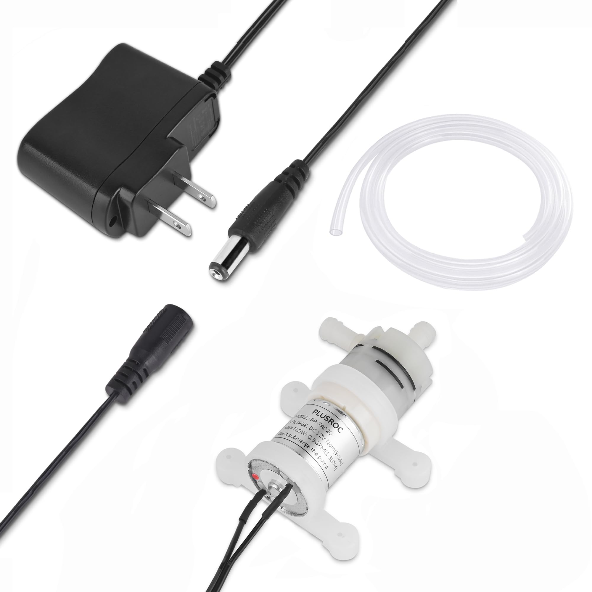 PlusRoc 12V DC Small Water Transfer Pump 1.3LPM Mini Self Priming