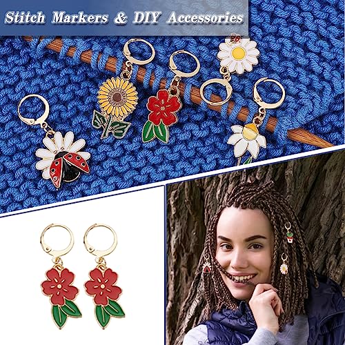 NBEADS 24 Pcs Plant Theme Stitch Markers - Image 4
