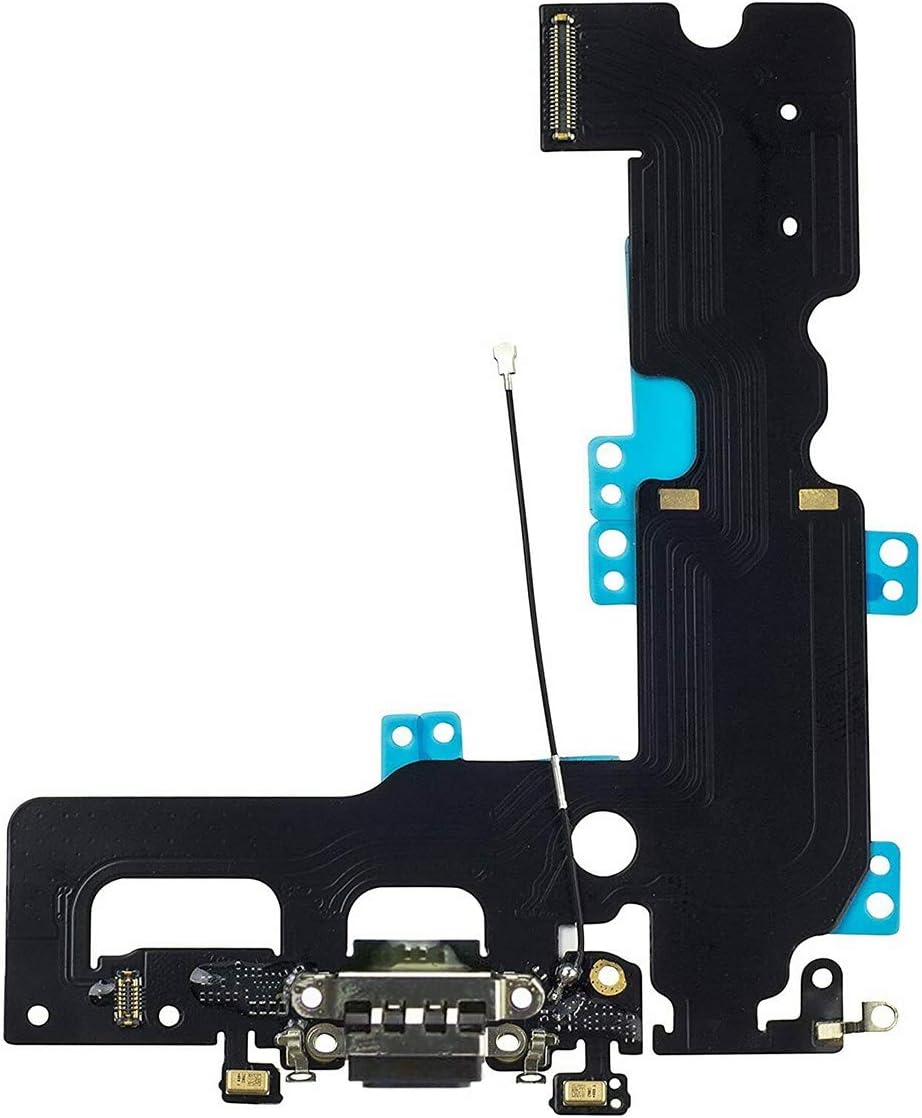 OEM Original Charging Port USB Dock Flex Cable with Microphone and Replacement for iPhone 7 Plus 5.5 Inches (Black)