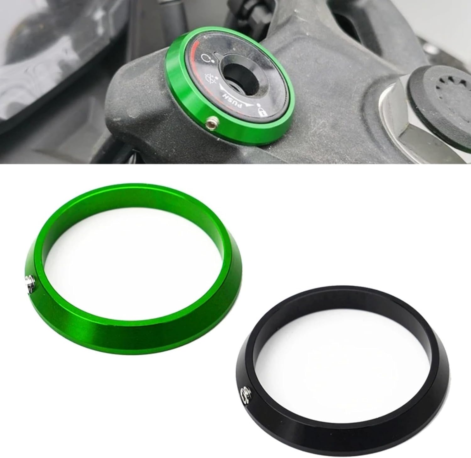 Suitable for &Z&X-10RR &Z&X-10rr 2026 Motorcycle Modification Key Protection Ring Ignition Lock Cover Decorative Cover (Green)