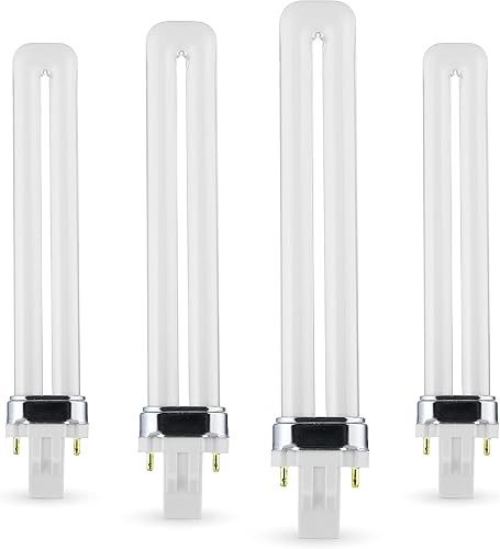 Circle Paquete de 4 PL-13W 841, 2 pines GX23, tubo individual en forma de U de 13 W, bombilla fluorescente compacta, sustituye a Philips PLS13W41