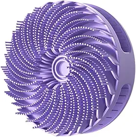 Bucha de Banho Silicone 2 em 1 Esfoliador Corporal e Escova para Couro Cabeludo Uso para Pessoas e Pets (Roxo)