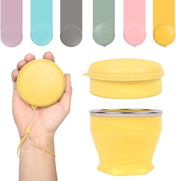 IHLOOTD bicchiere pieghevole giallo da 180 ml