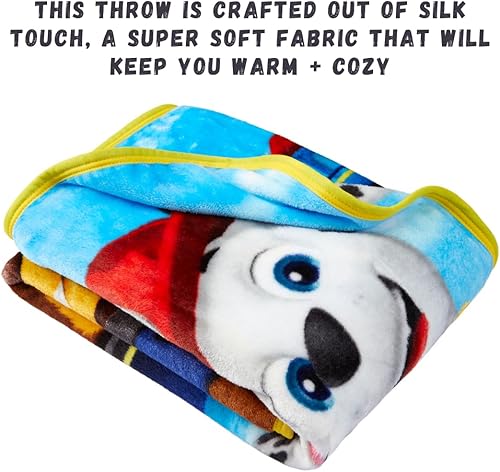 Miniatura 3 de Paw Patrol - Ropa de cama para niños, manta de seda supersuave al tacto, 40 x 50 pulgadas, (producto oficial con licencia) por Franco