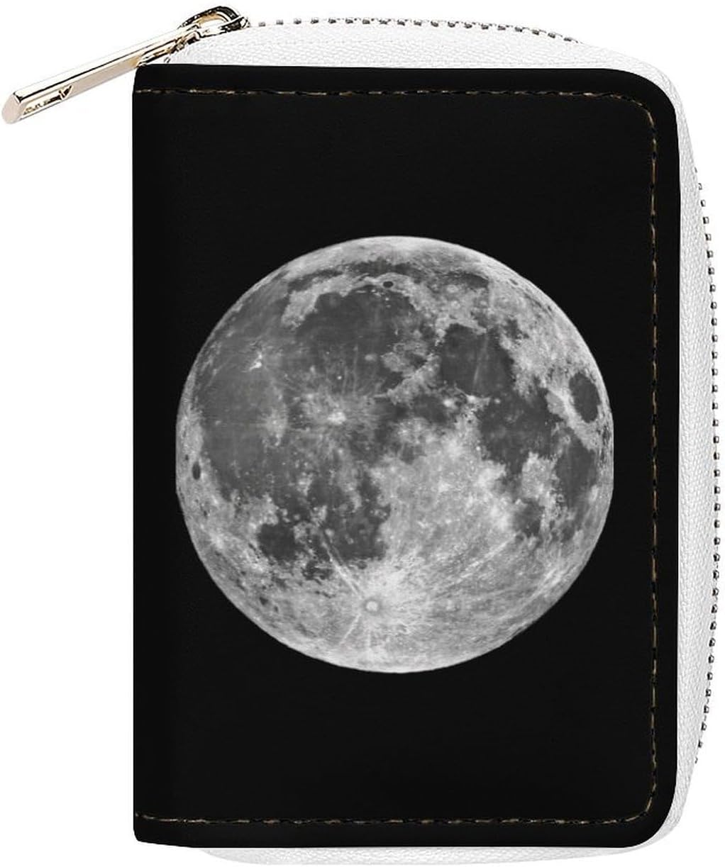 Moon Logo Business Credit Card Holder Wallet for Men Women Coin Purse with 20 Card Slots