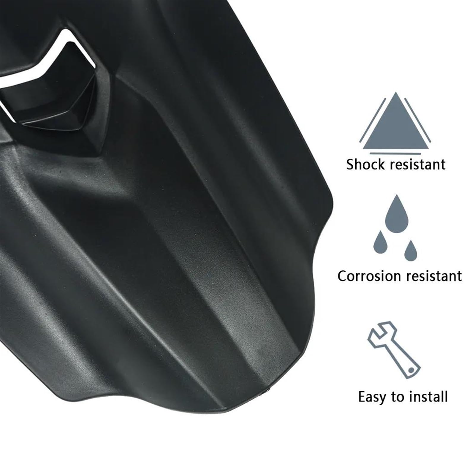 Parafango Posteriore Moto EVGATSAUTO Per Ninja 250/300/400 – Plastica ABS E Staffa Alluminio, Con Riflettori