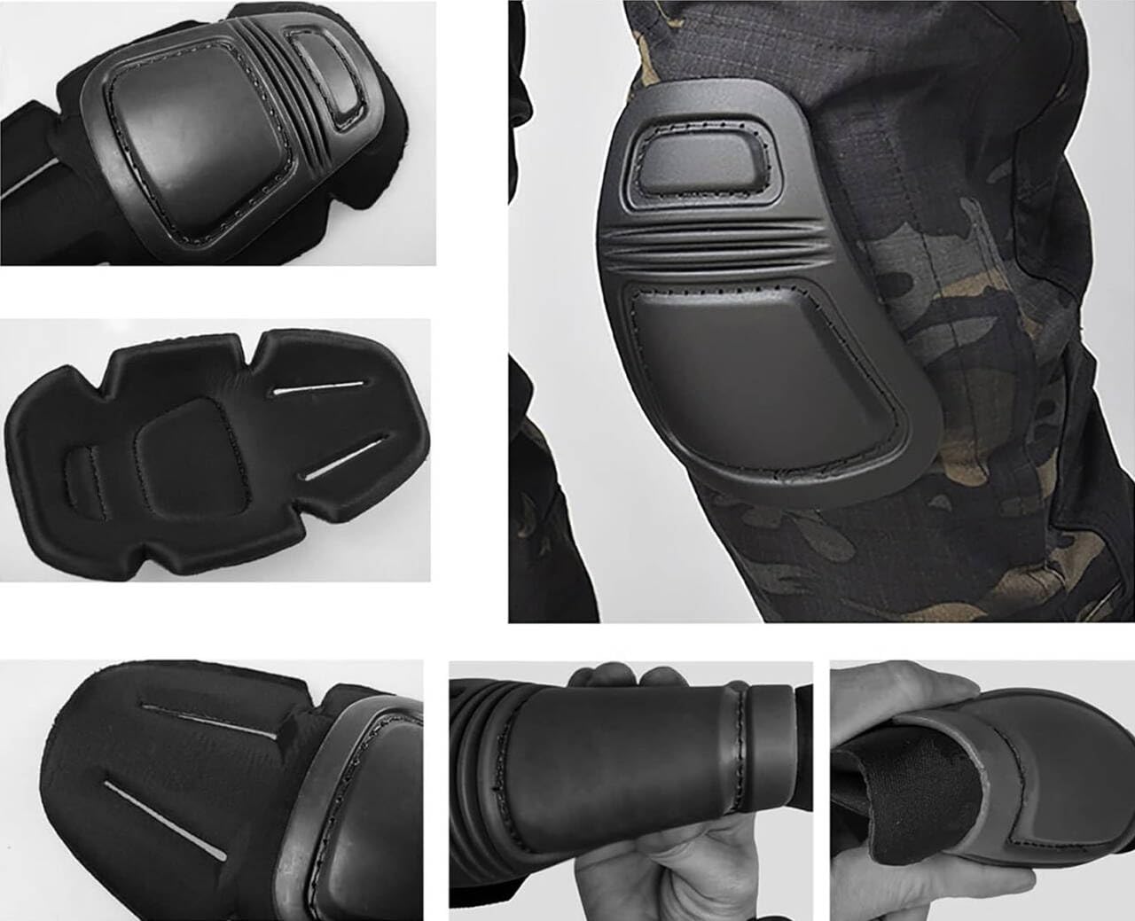 WorldShopping4U Militare Paintball Ginocchia e Gomiti Softair Combat Set di Sicurezza Gear