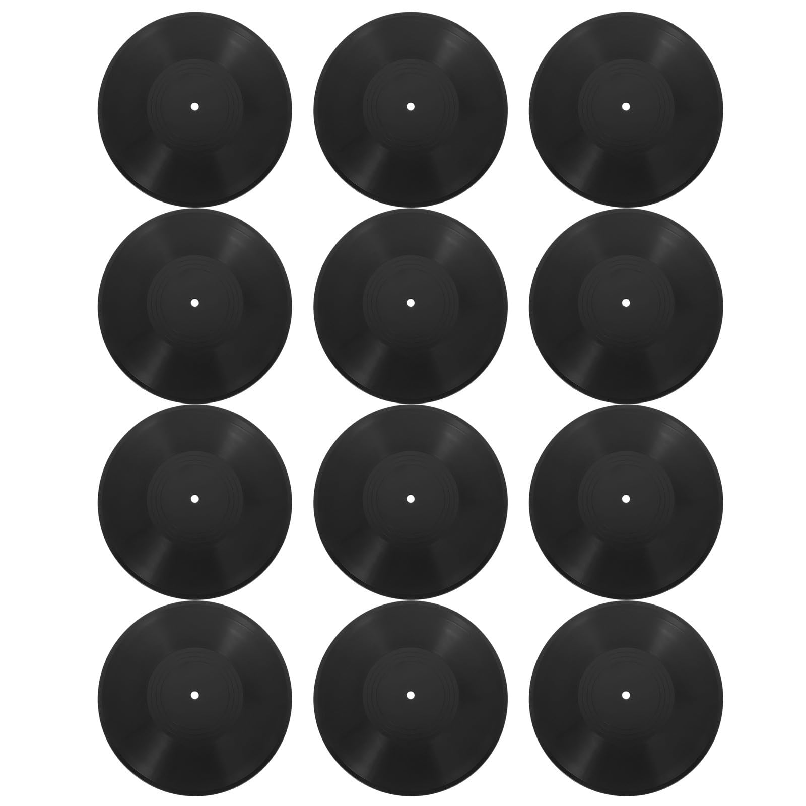 12 Pezzi Dischi in Vinile Vintage per Decorazione da Parete Ornamento Retrò in Stile Musicale per Arredamento Casa e Festa Rock