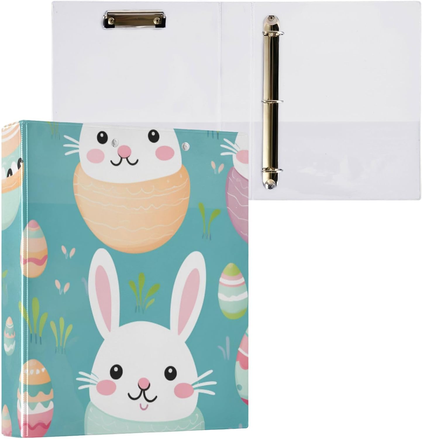3 Ring Binder Eggs Rabbit, 1.5 Inch Round Ring Binder 200