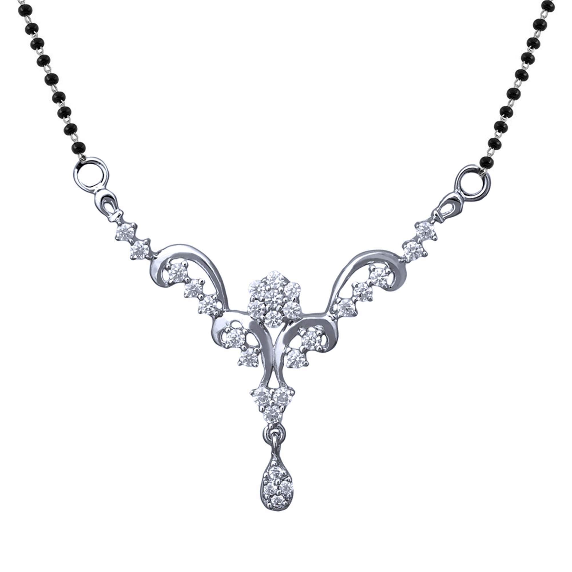 925 Sterling Silver Mangalsutra Tanmaniya Pendant with Chain | Gift for Women and Girls