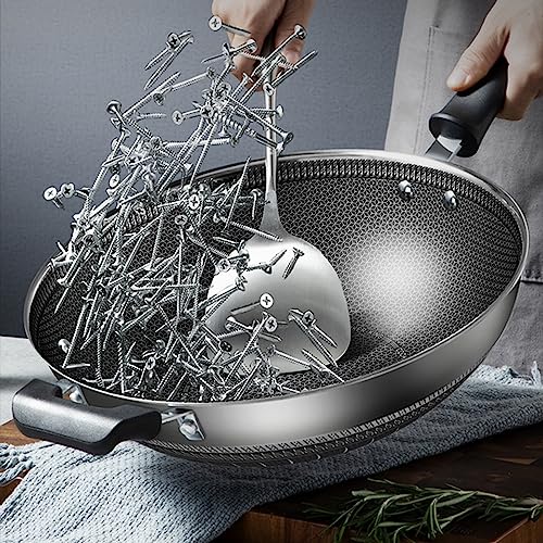 Wok Pan Acero Carbono 34cm con Tapa Antiadherente miniatura 3