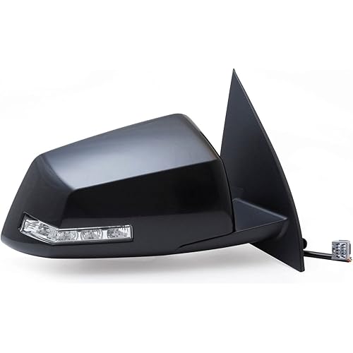 Fit System - 62127G Passenger Side Mirror for Chevy Traverse, GMC Acadia, Saturn Outlook, 2nd Design, Textured Black & PTM, w/Turn Signal, Foldaway, Heated Power