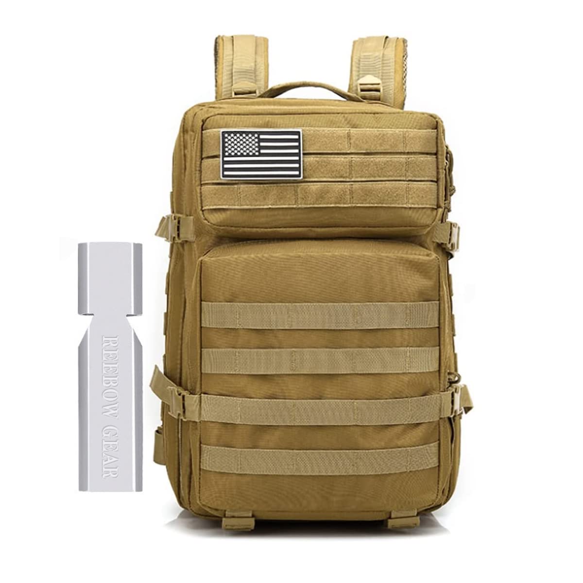 REEBOW GEAR Plecaki kempingowe turystyczne 45 l, plecak taktyczny, duży, 3 dni, plecak taktyczny, wytrzymały plecak Molle Army Assault Pack na polowanie, trekking, kemping, inne aktywności na świeżym