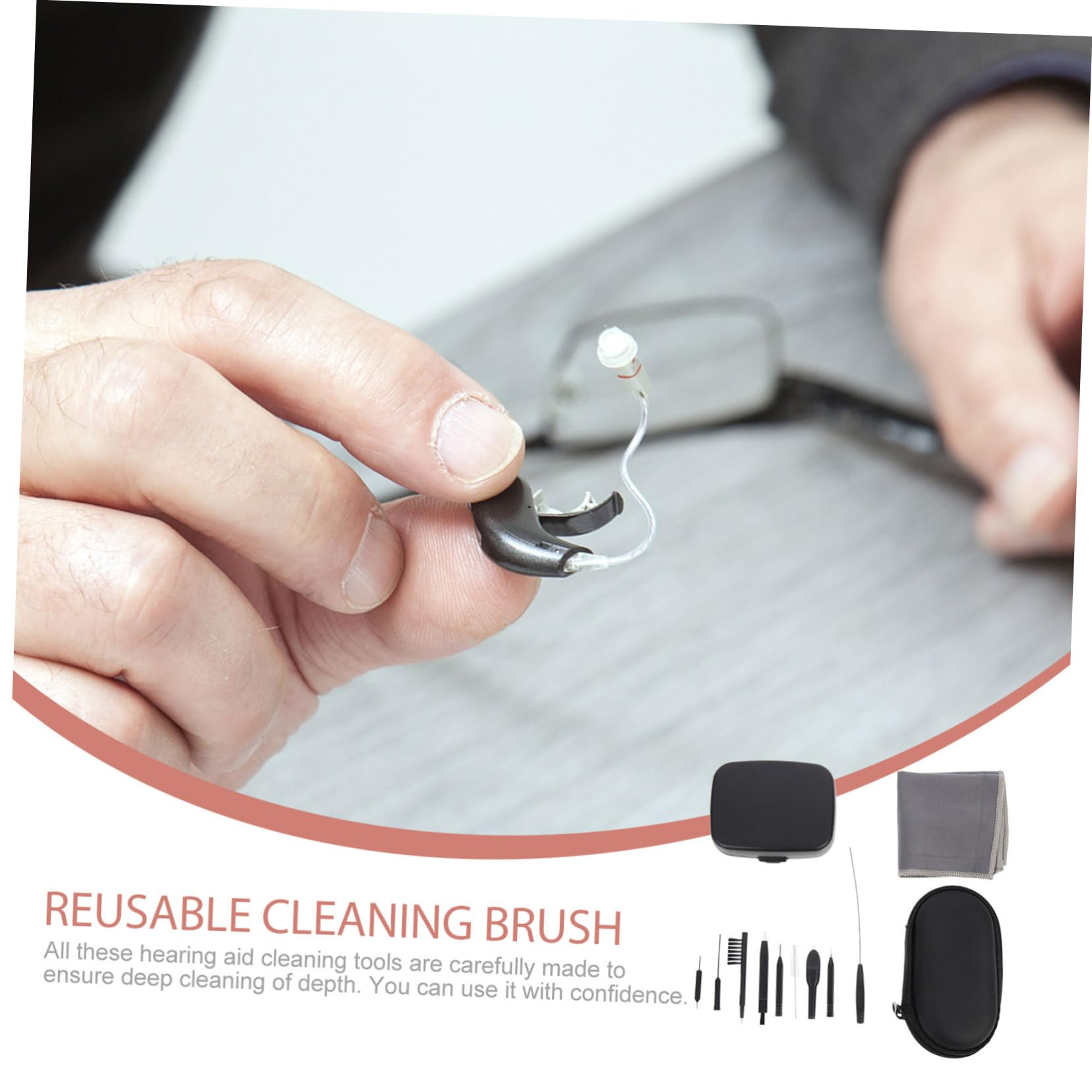 Baluue 3sets Strumenti Di Pulizia Per Accessori Acustici Kit Di Pulizia Riutilizzabile Per Auricolari e Amplificatori Portatili Profonda e Veloce