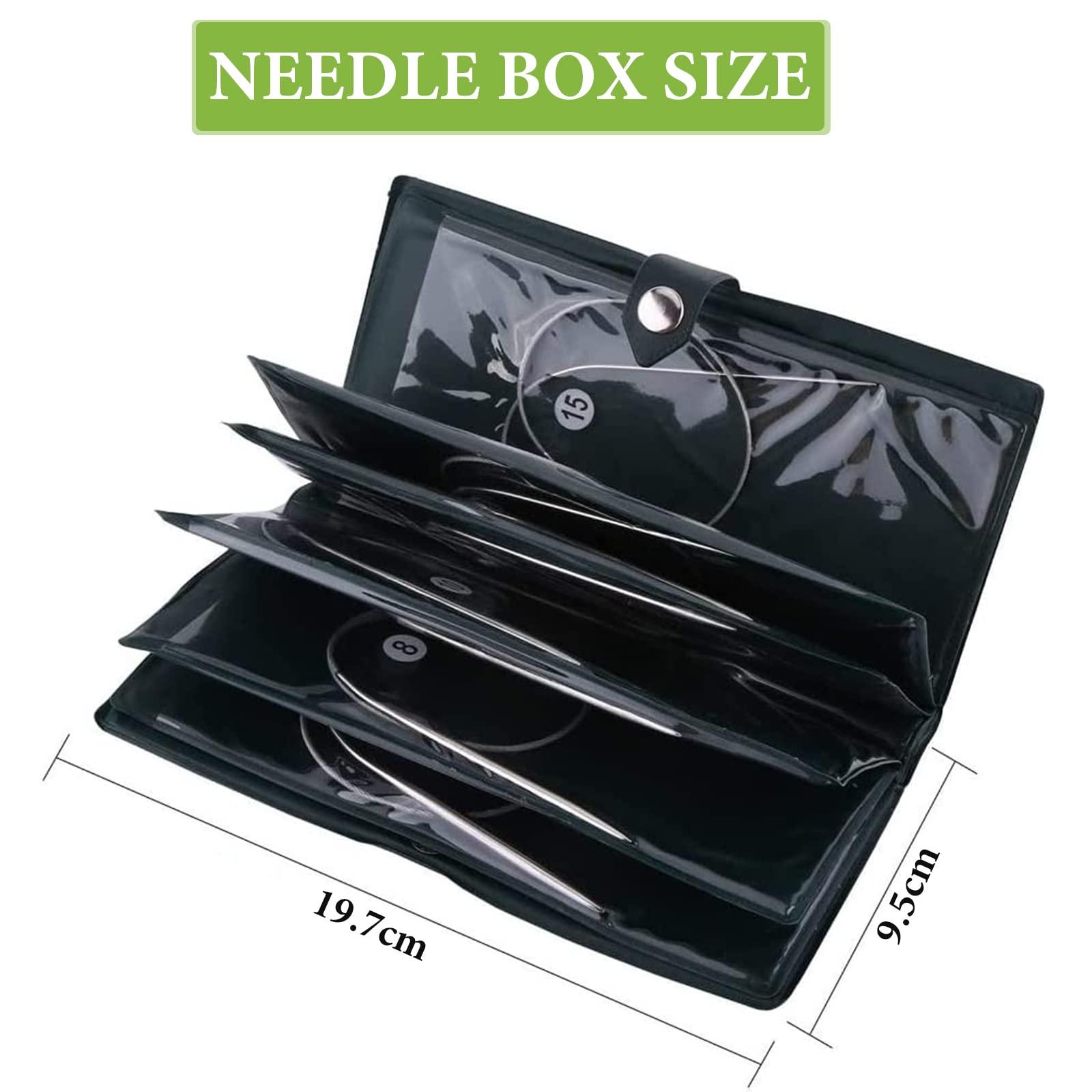 Set Ferri Da Maglia Circolari Paludo - 11 Pezzi In Acciaio Inossidabile, 80 Cm